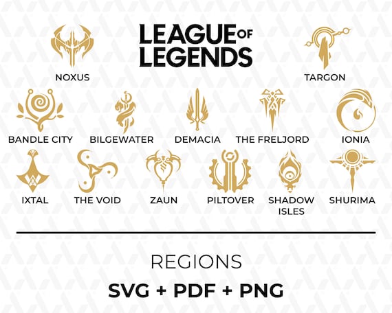 League of Legends Regions Icon Pack Download Vector Logo | Etsy