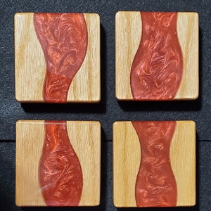 Wooden Coasters with Resin