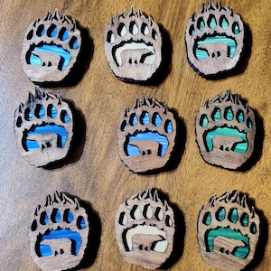 Bear Paw with Walking Bear Magnets