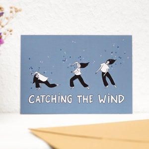Carte postale "Attraper le vent" A6