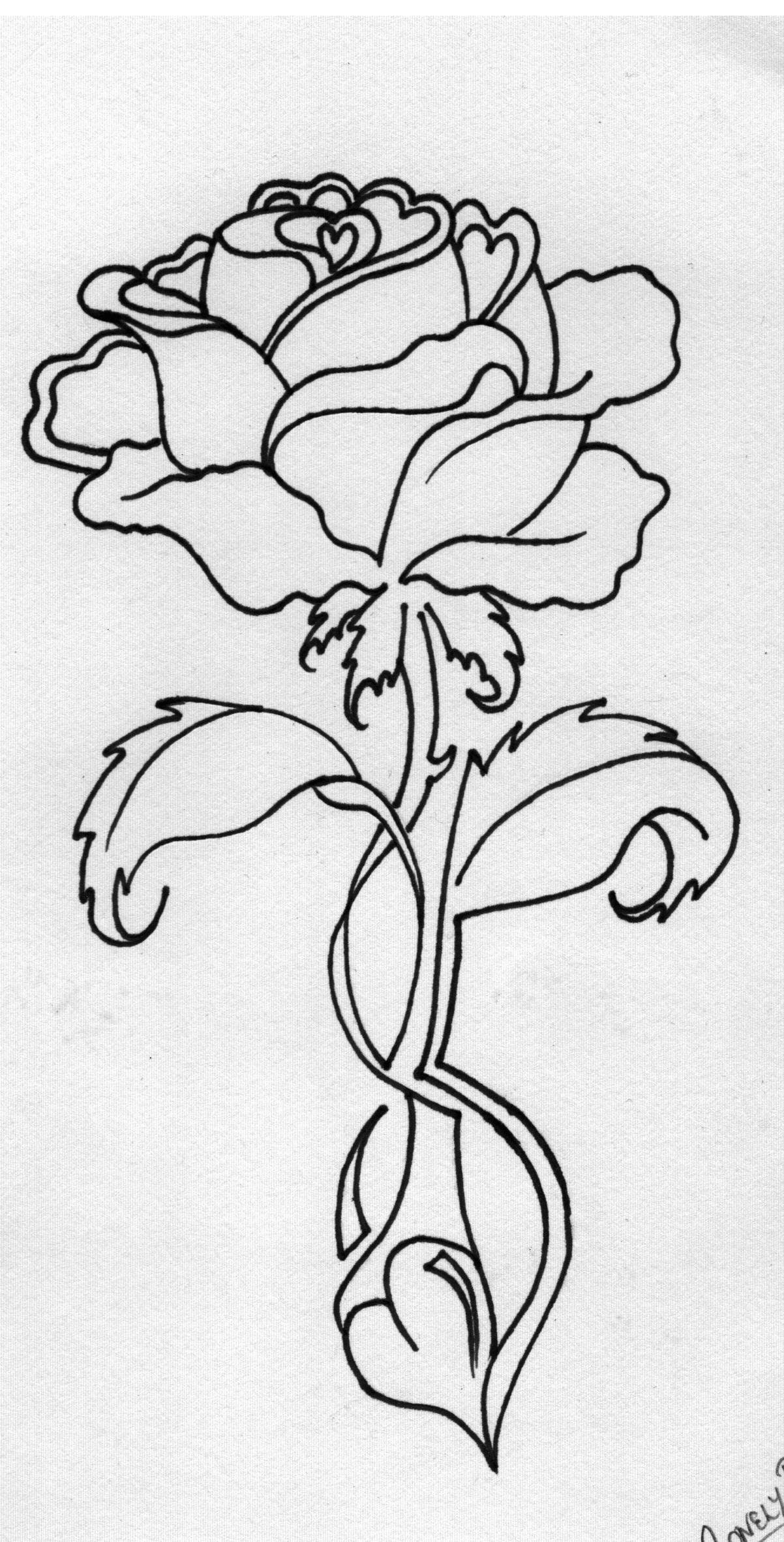 Discover more than 77 simple rose tattoo stencil latest