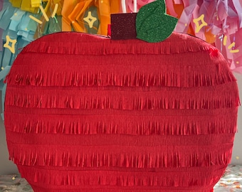 Apple Piñata | 2D Pinata | Handmade | Red | Cute Pinata
