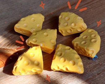 Cheese Clay Pin | Clay Pin | Handmade | Cheese | Cute | Cute Pins for Bags | Cute Pins for Backpacks | Polymer Pin | Badge | Brooch