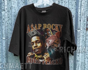 Asap Rocky Shirt, Asap Rocky T-shirt, Lord Flacko Vintage Rap Tee Shirt J-RC072