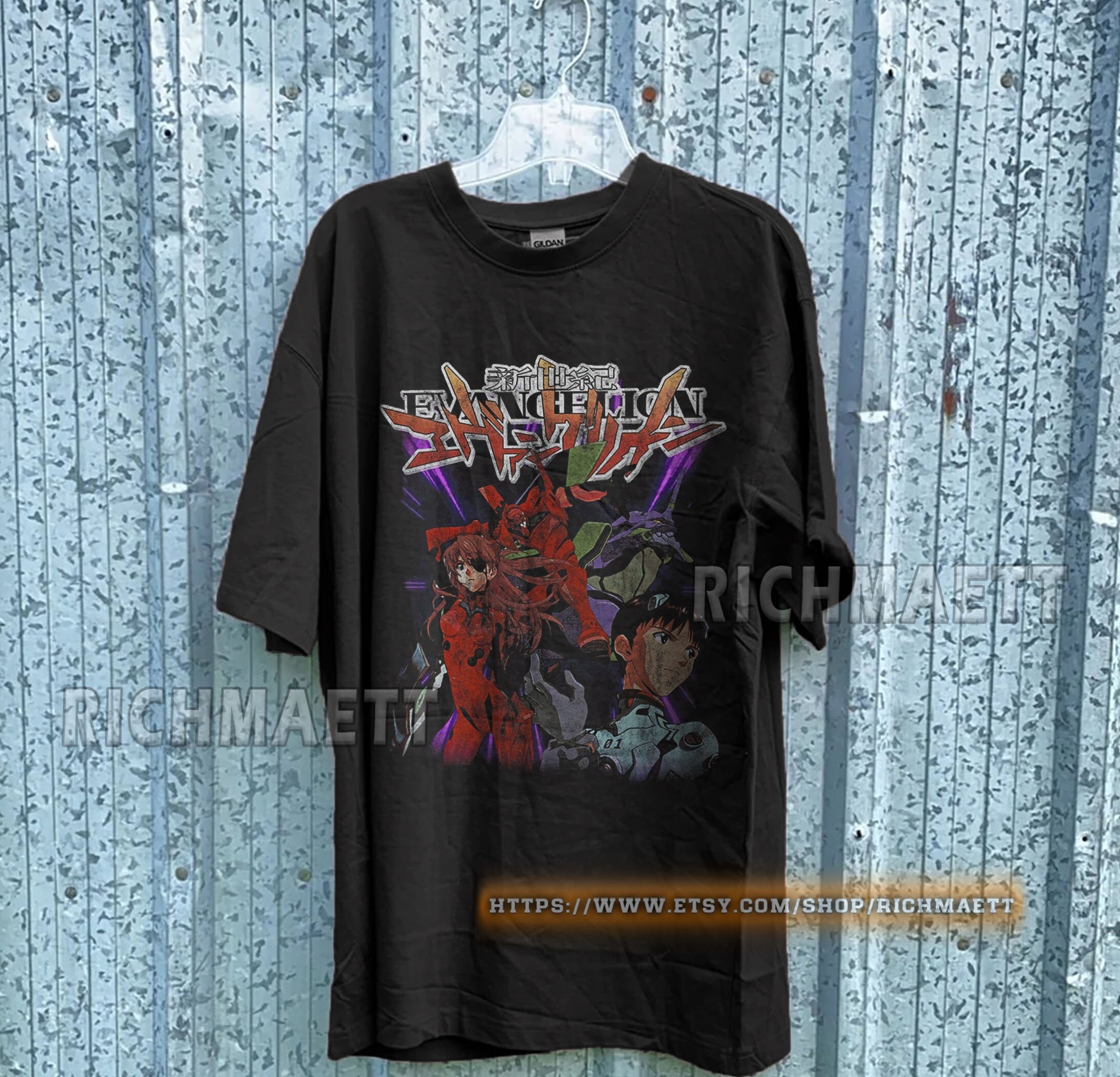 Discover Vintage Evangelion Shirt, Evangelion Retro Shirt