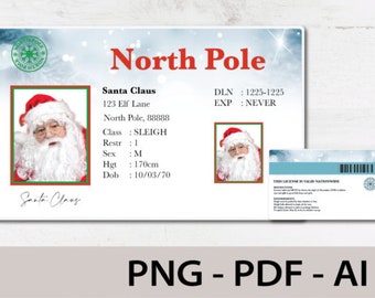 Santa Claus License PNG, Santa Claus ID card