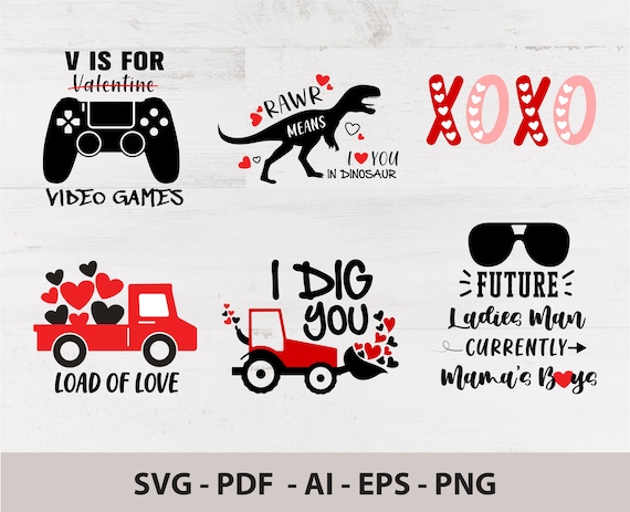 Boy Valentines SVG png, Dinosaur Valentine SVG, Valentines day SVG Bundle, I rawr you svg, kids valentine svg, valentine shirt svg