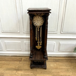 Handmade OOAK Dollhouse Miniature Grandfather Clock in 1:12 Scale – Miniature Furniture for Diorama or Room Box, Dollhouse Furniture