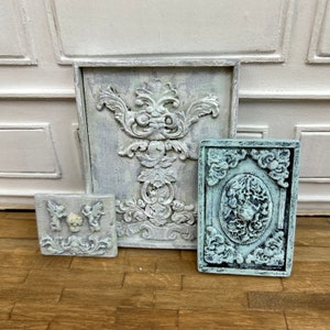 Zestaw do malowania miniatur OOAK w skali 1:12 – miniaturowe domki dla lalek w stylu shabby chic, meble diorama lub dekoracja ścienna do pokoju