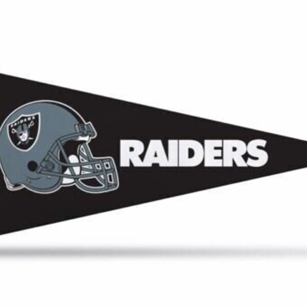 Oakland Raiders NFL Mini Pennant 9"x4" New Felt Made USA Banner Las Vegas Raiders