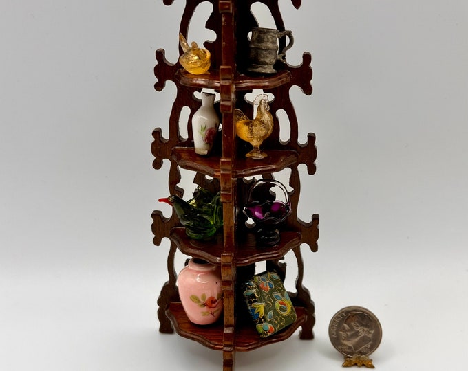 Victorian Whatnot Shelf With Collection of Miniature Treasures Etsy