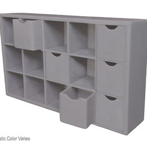 1:12 Scale Miniature 15 Cube Shelf Dollhouse Furniture (Unpainted)