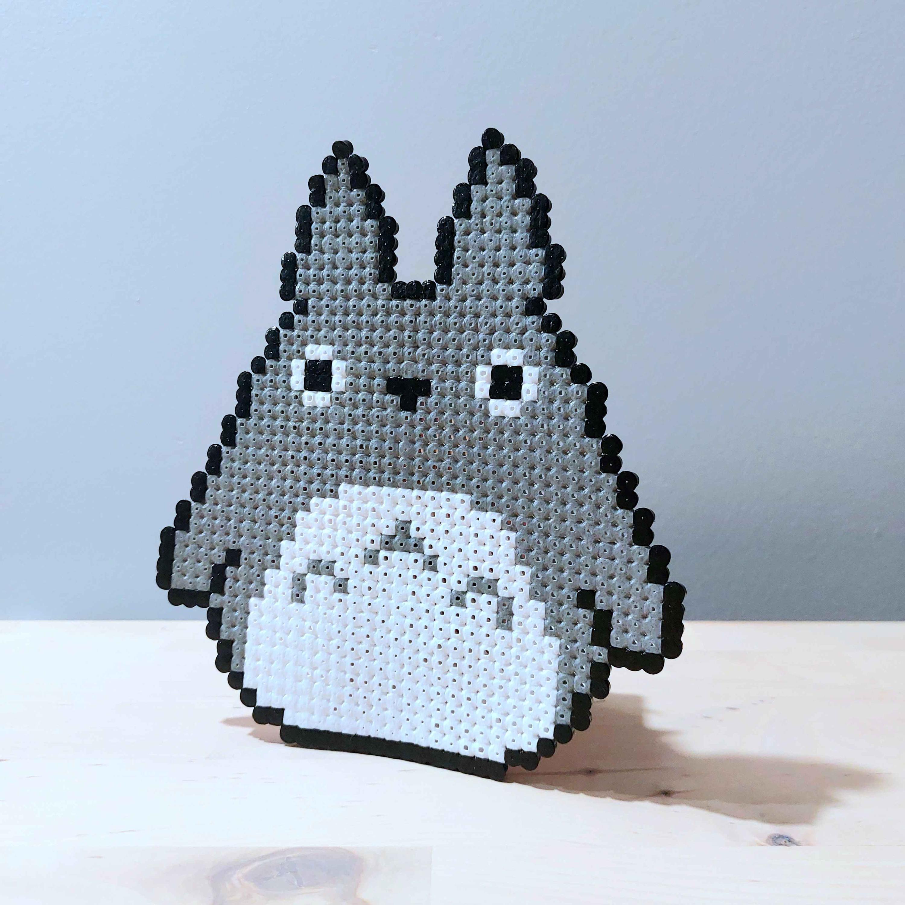 Totoro Ghibli Pixel Art Perler - Wall Decor - Etsy