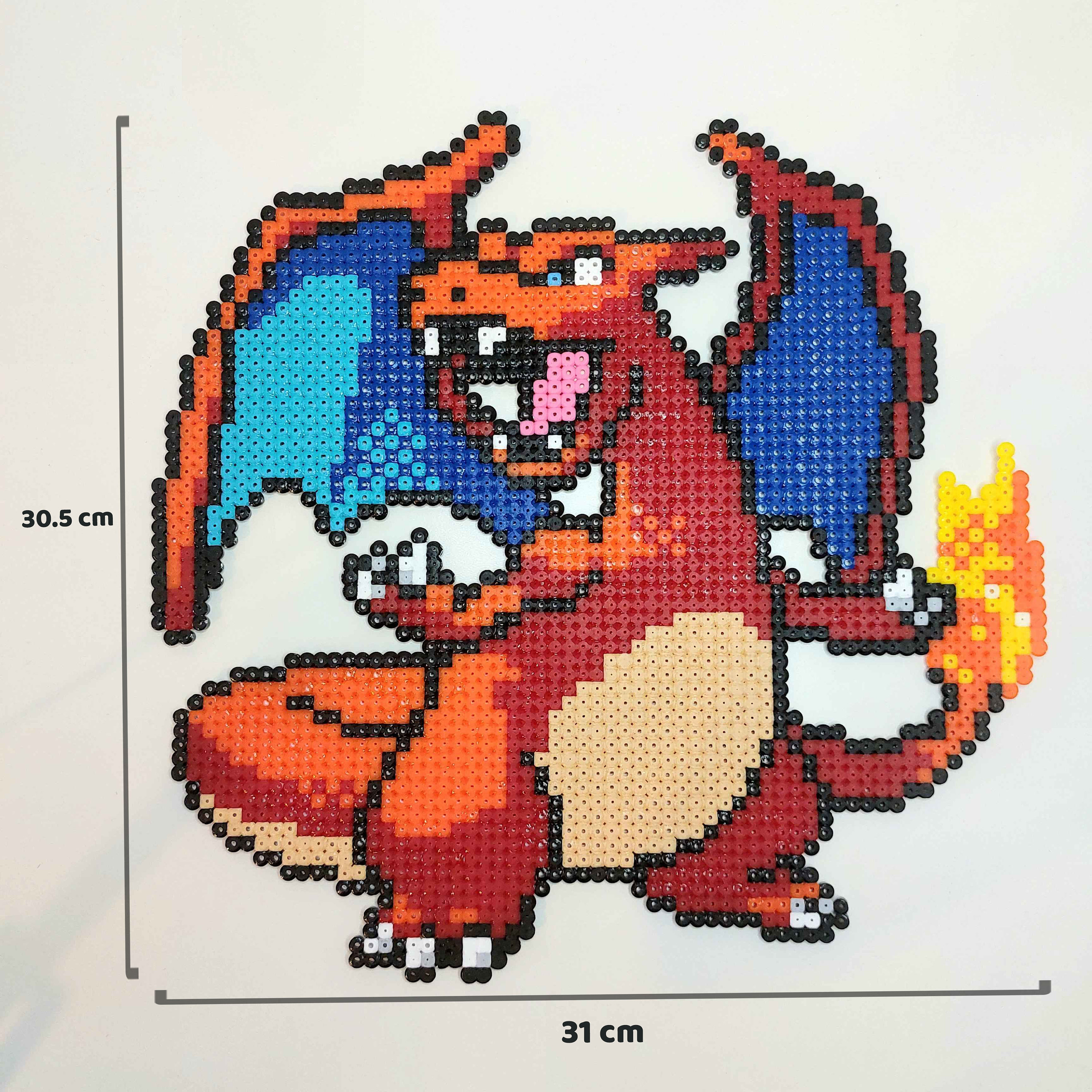 Charizard Charizard Pokémon Pixel Art Perler - Wall Decor - Etsy UK