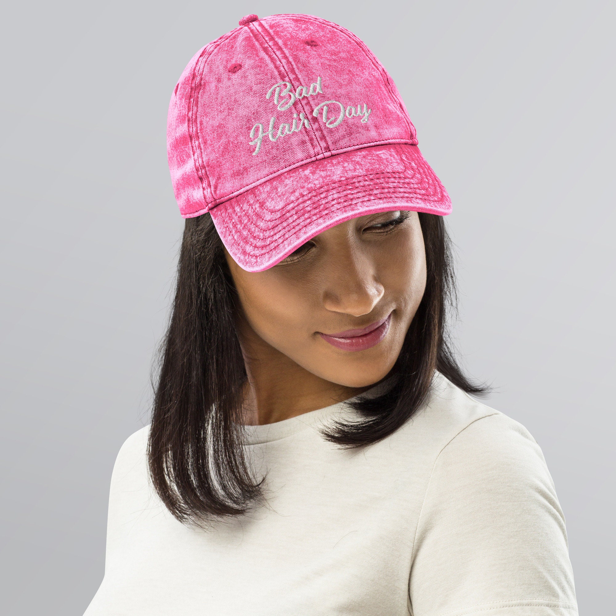 Bad Hair Day Vintage Cotton Twill Cap| Stylish Dad Hat| Lazy