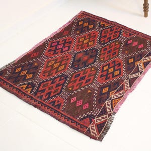 2x3 Red Door Mat,Handmade,Vintage,Neutral Wool Rug,Turkish Door Mat,Home Decor,Bohemian Decor,Oriental,Oushak,Traditional,2.7 x 1.9 Ft Rug
