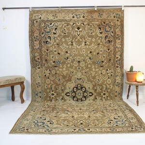 6x10 Persian Area Rug,Handmade,Vintage,Neutral Wool Rug,Heriz Area Rug,Home Decor,Bohemian Decor,Oriental,Hamadan,Traditional,5.7x10.1 Ft