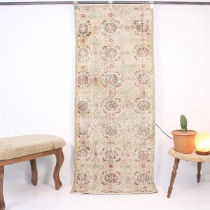 2x6 Green Runner Rug,Handmade,Vintage,Neutral Wool Rug,Turkish Runner Rug,Home Decor,Bohemian Decor,Oriental,Oushak,Traditional,2.4x6.2 Ft