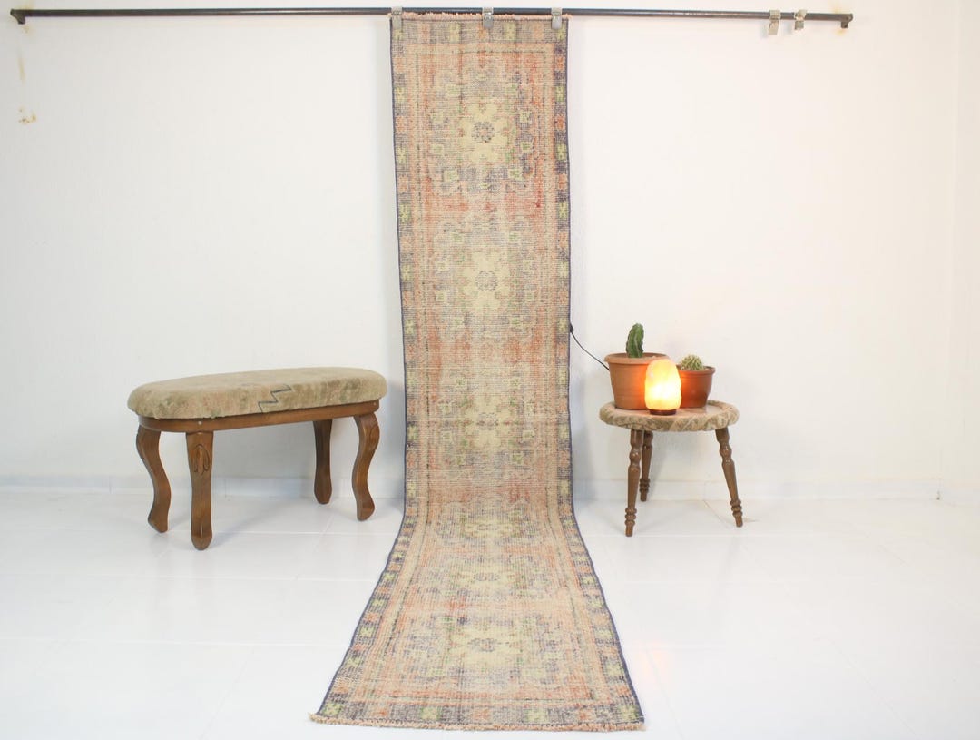 Rusk Color Rug Runners 2x11 Red Runner Rug,handmade,vintage,neutral Wool,turkish Runner Rug ...