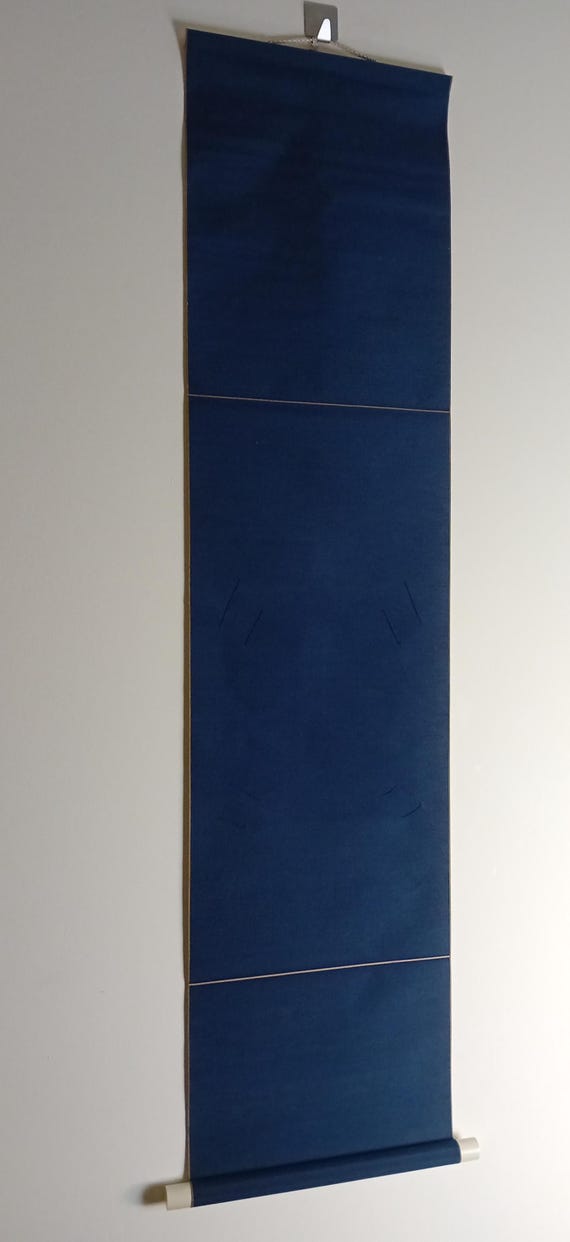 Shikishi scroll - Japanese Vintage, late Showa  - fabric hanging display mount