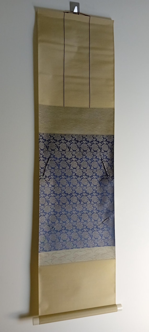 Shikishi scroll - Japanese Vintage, late Showa  - fabric hanging display mount