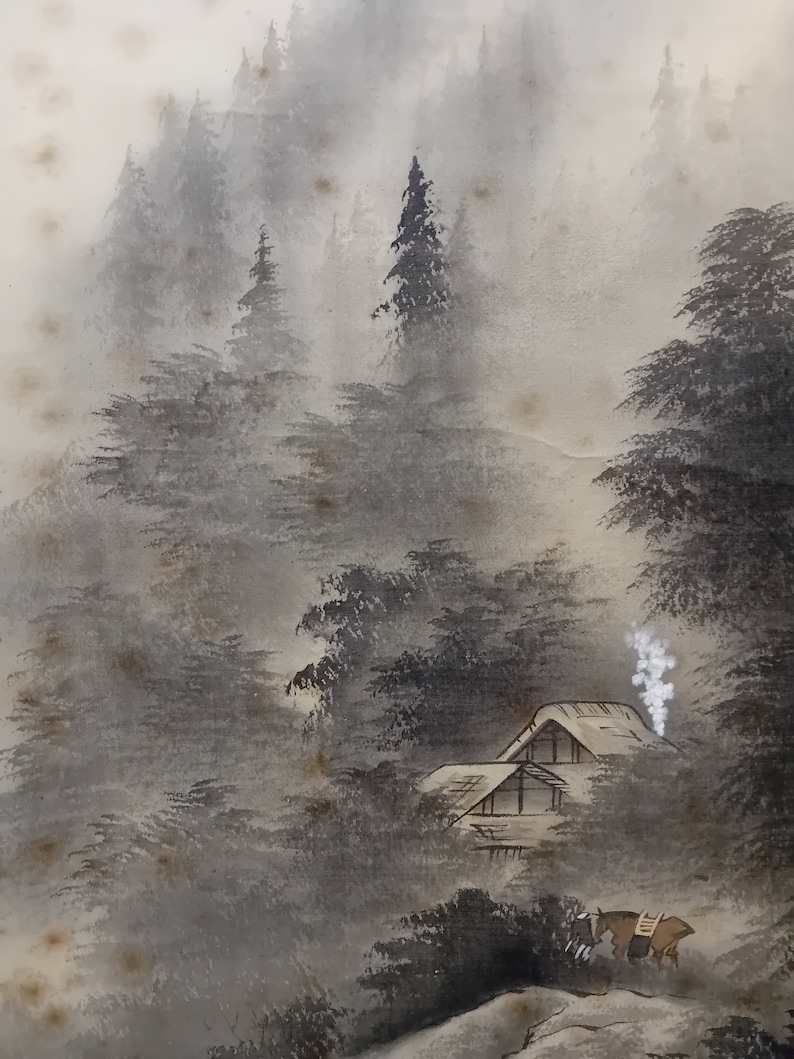 Paire de peinture japonaise kakejiku. (Gebraucht) in Crans-Montana für