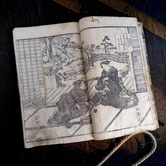 Antique Edo Japanese woodblock book, illustrated, Shōtei Kinsui, Utagawa Kunimaro, single volume, #3