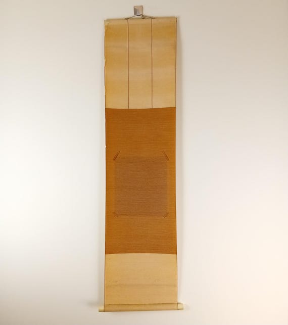 Shikishi scroll - Japanese Vintage, late Showa  - fabric hanging display mount