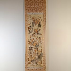 Vintage Japanese Scroll, Print on paper, Kakejiku, Kakemono, Wall Hanging, #919