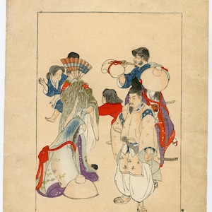 Antiker japanischer Holzschnitt, Authentisch, Unsigniert, frühes 20.Jh., Ukiyo-e, Holzschnitt