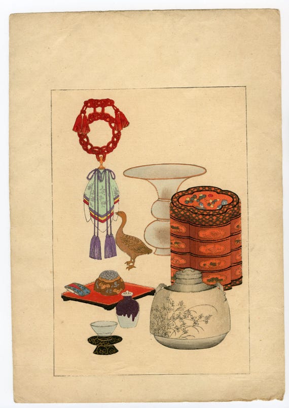 Antique Japanese woodblock print, Authentic, Unsigned, early 20th century, Ukiyo-e, Woodcut
