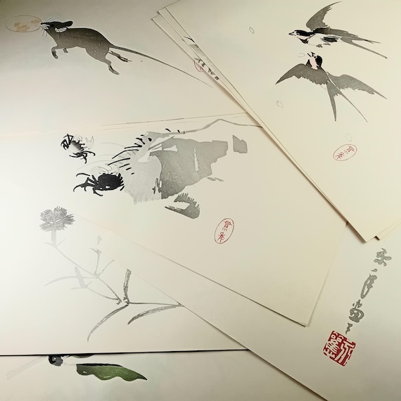 Imao Keinen – 24 Japanese Woodblock Prints – Keinen Shūgajō – Later Edition