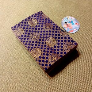 Vintage japanisches Buch, Anfang-Mitte des 20.Jahrhunderts, Buddhist, Holzschnitt, Washi