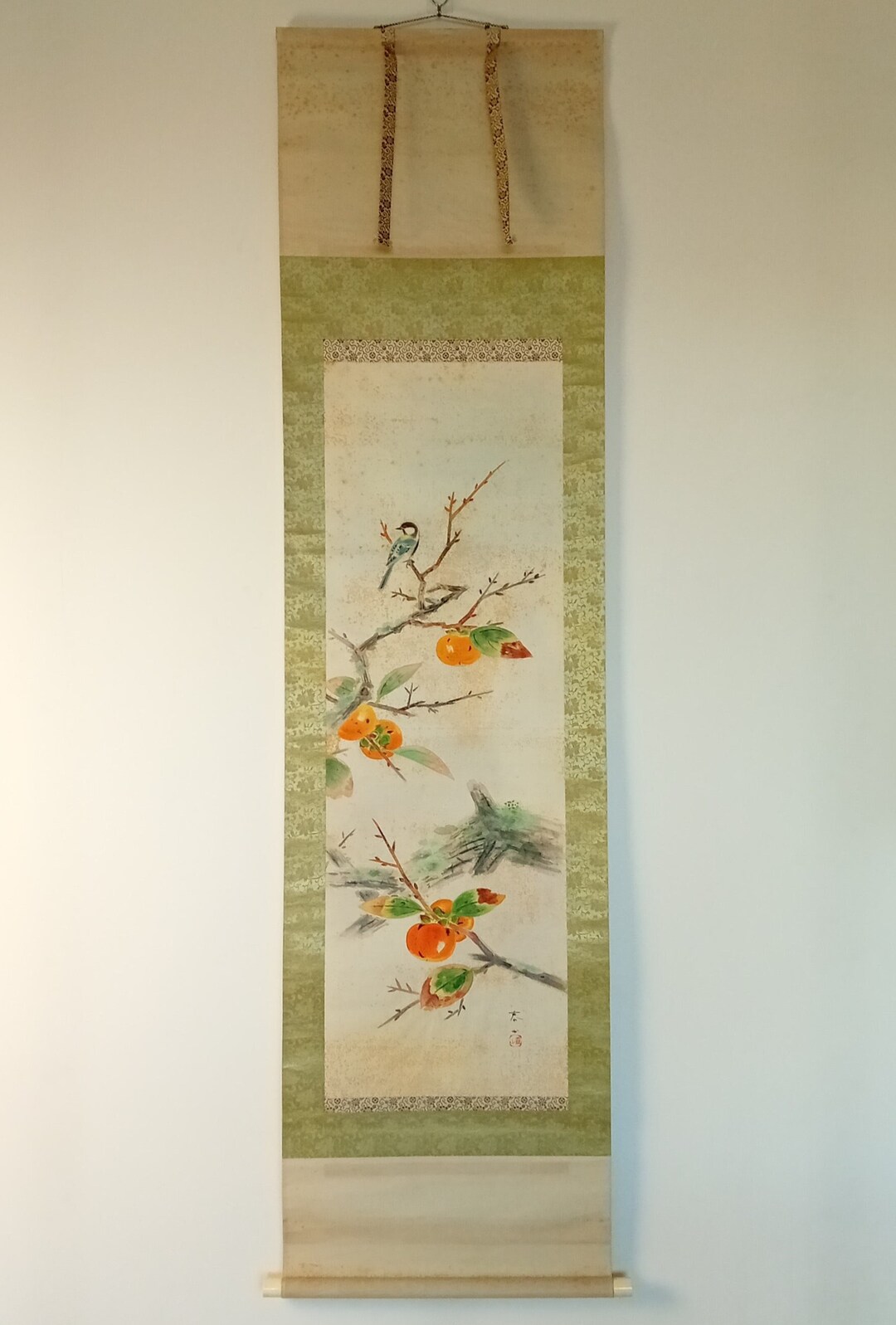 Vintage Japanese Scroll, Sumi-e, Ink Painting, Kakejiku, Kakemono, Wall ...