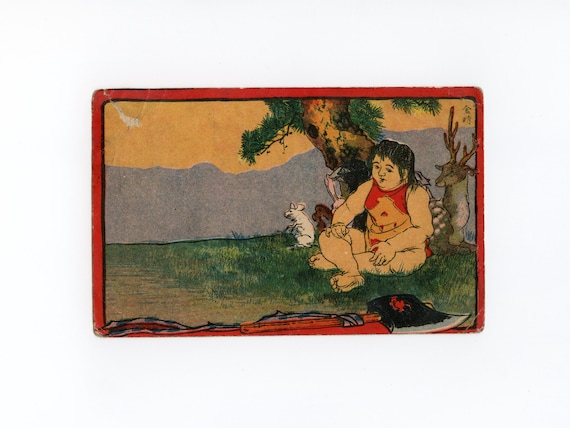 Antique Japanese Postcard, early 20th century, Ukiyo-e