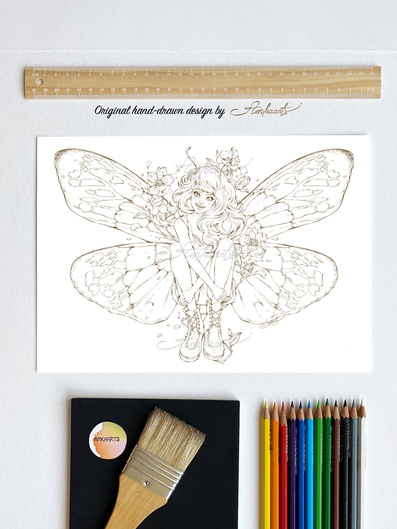 Butterfly Girl Coloring Page PDF - Il 794xN.5180306365 6upo 