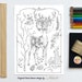 The Winter Deer Colouring Page for Adults and Kids Printable, Colouring ...