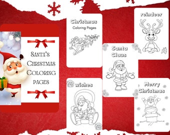 Dibujos de Navidad de Papá Noel para colorear