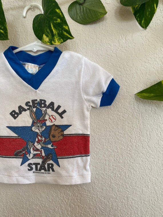 Maillot Baseball Vintage 1994 – Looney Tunes, Bugs Bunny, Sun Sportswear, Taille XL