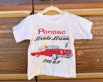 Maglietta per bambini vintage Pontiac Strato Streak V8 degli anni '50-'60 "Mio padre guida una Pontiac" taglia 3-4T