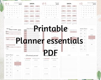 Planner Pages PDF | Planner Inserts PDF/ Printable Planner Pages/ Minimalist Planner PDF/ Monthly Planner/ Budget Planner/ Weekly planner