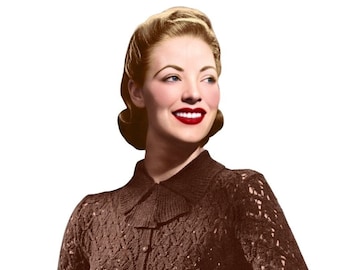 1930s Yvonne Cardigan Knitting Pattern