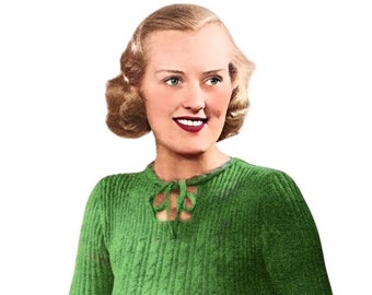 1930s Beverly Jumper Knitting Pattern