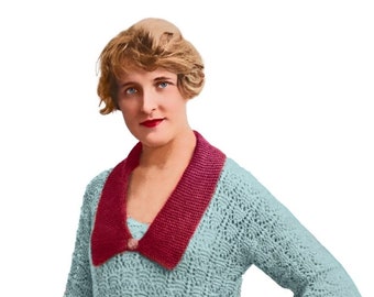 1900s Edwardian Matlock Jumper Knitting Pattern