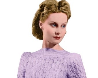 1940s Tulip Jumper Knitting Pattern