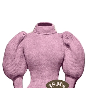 1890s Victorian Cycling Jumper | Sweater Knitting Pattern