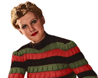 1930s Hazel Striped Jumper