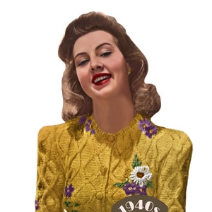 1940s Gerda Tyrolean Cardigan Knitting Pattern