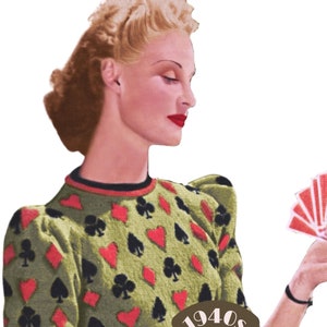1940s Bridge Jumper Knitting Pattern