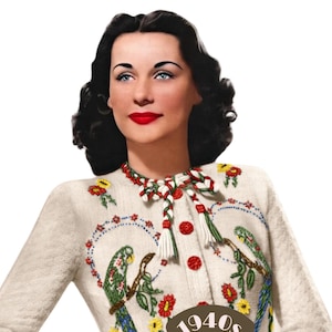 1940s Parrot Cardigan Knitting Pattern